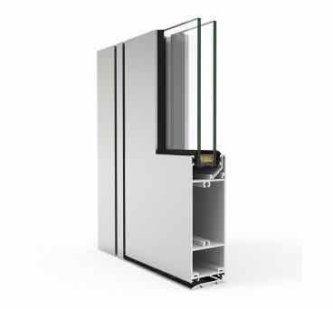 photo de détail de la porte battante Technal de la gamme Soléal 55